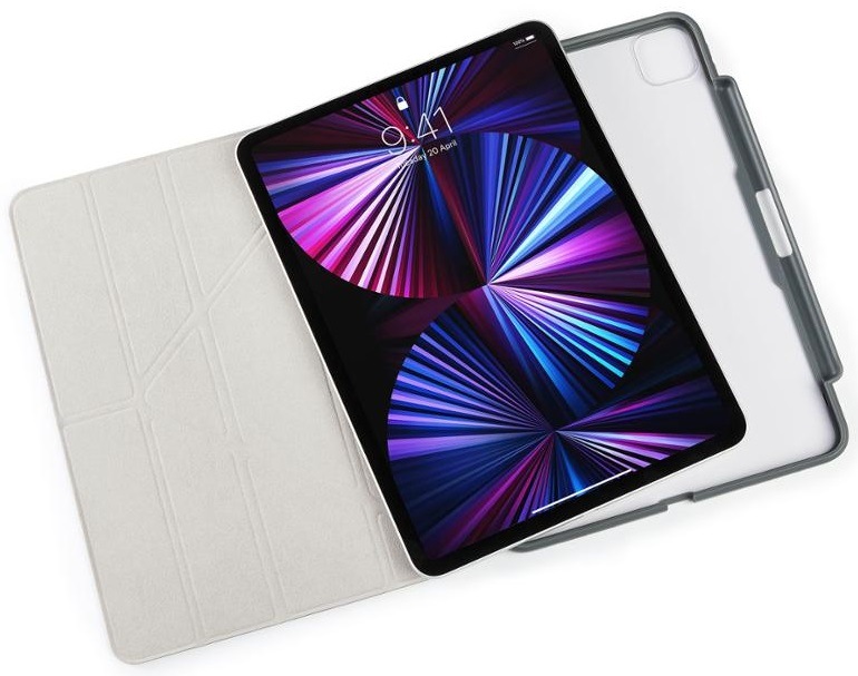 Pouzdro na tablet Pipetto Origami Penci na Apple iPad Pro 11“ (2021/2020/2018) šedé
