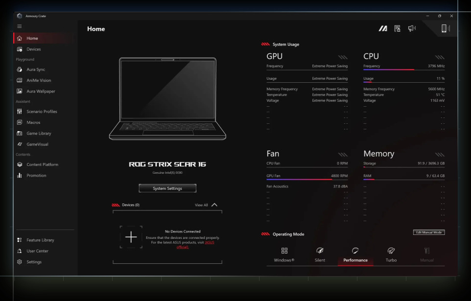 Asus ROG Strix G18 (2025) zaujme i šikovným softwarem Armoury Crate