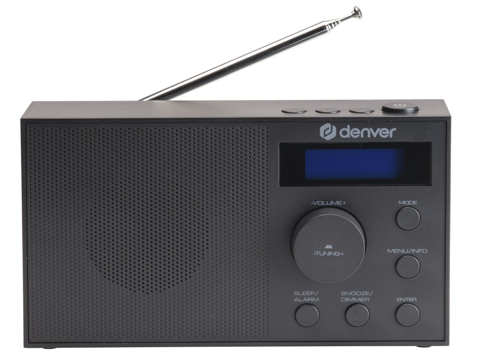 Radiopřijímač DAB+ Denver DAB-51B poskytuje příkon 15 W pro stabilní a silný poslech hudby
