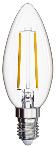 Žárovka LED EMOS Filament, svíčka, 1.8W, E14, teplá bílá
