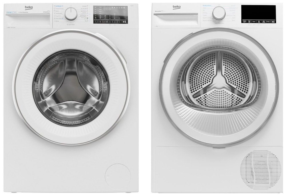 Set BEKO pračka B3WFU48415WWES + sušička B3T42242