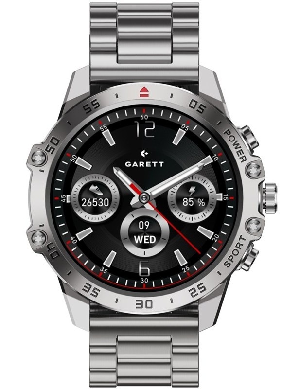 Chytré hodinky Garett V14 stříbrné