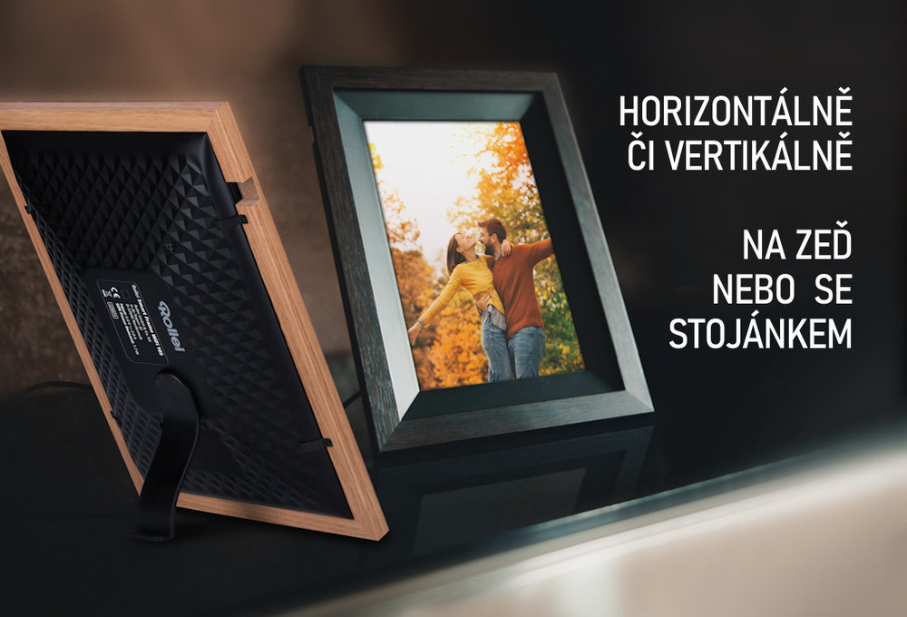 Elektronický fotorámeček Rollei Smart Frame WiFi 105 hnědý Elektronický fotorámeček Rollei Smart Frame WiFi 105 hnědý