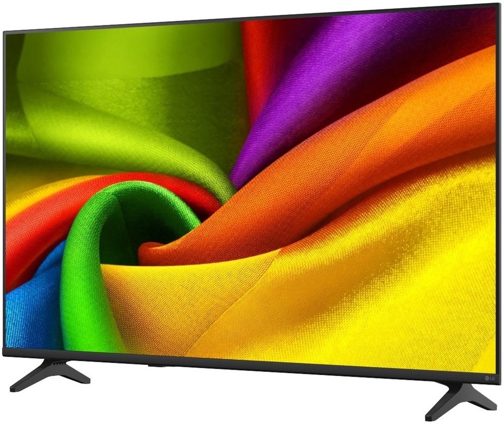 Televize LG, černý rámeček, boční pohled.