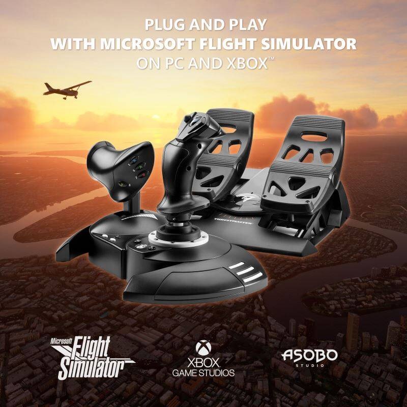 Joystick Thrustmaster T.Flight Full Kit X, pedálová sada TFRP RUDDER + Joystick Hotas pro Xbox Series a PC Thrustmaster T.Flight Full Kit X