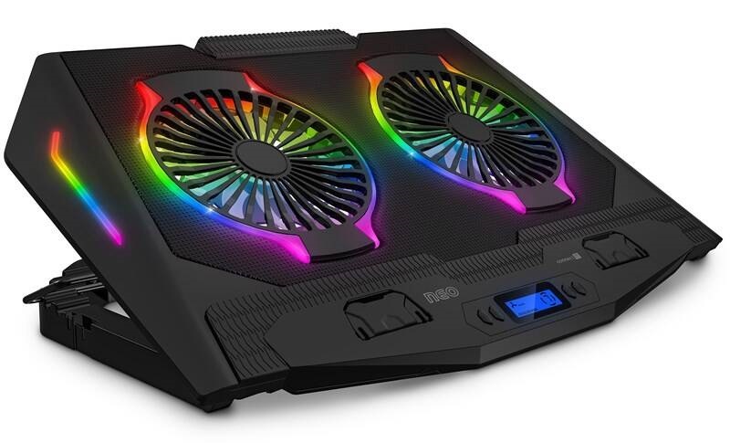 Chladící podložka pro NTB Connect IT NEO RGB do 17" černá