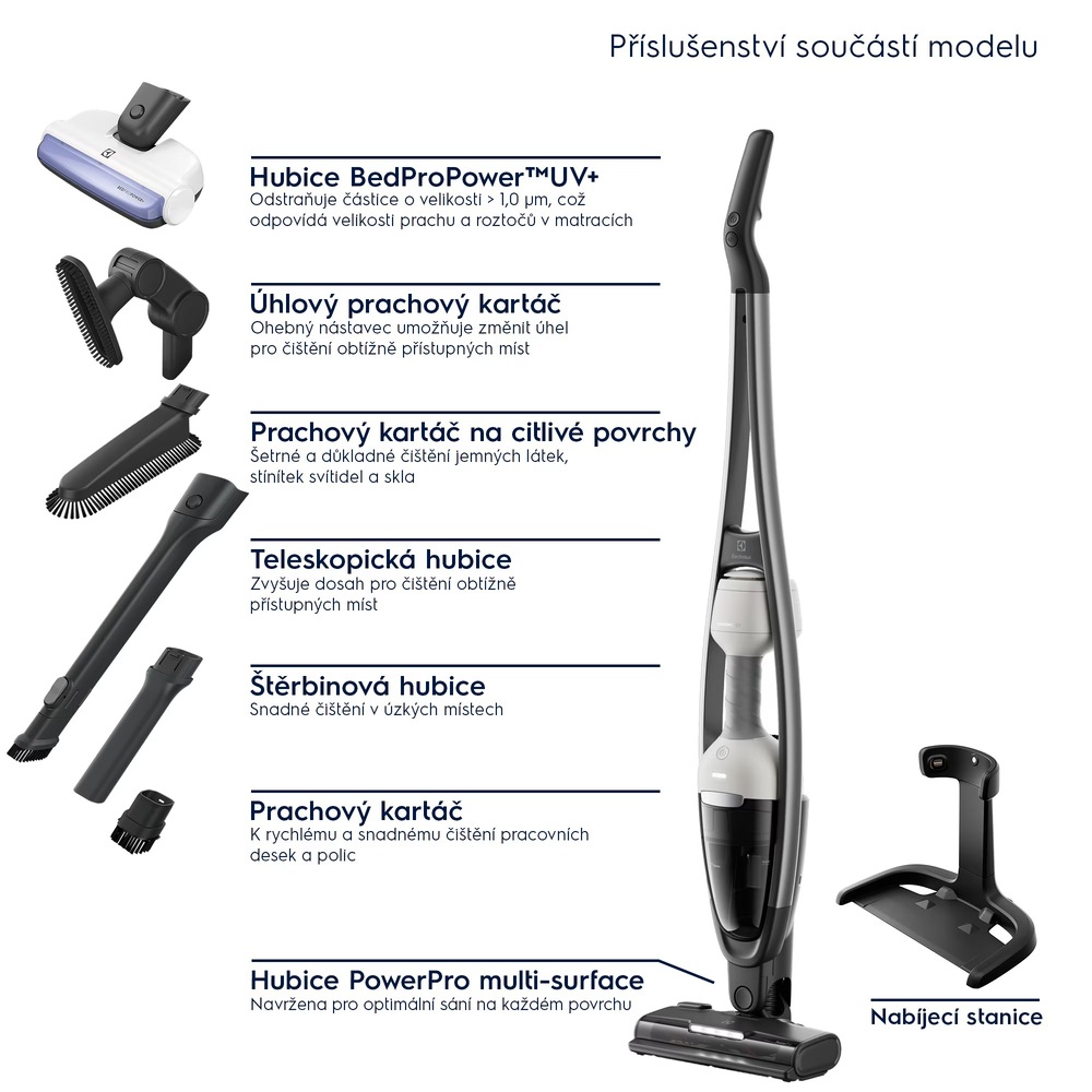 Tyčový vysavač Electrolux 600 ES62HB25UV Tyčový vysavač Electrolux 600 ES62HB25UV