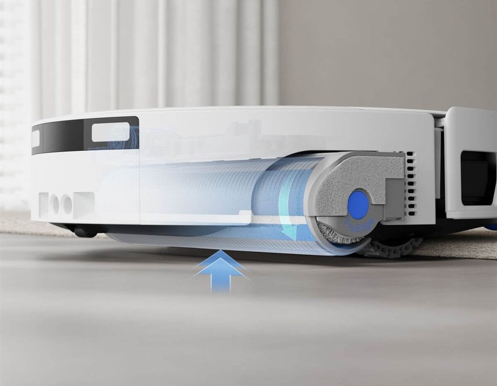 Robotický vysavač Ecovacs DEEBOT T90S PRO OMNI WHITE bílý robotický vysavač Ecovacs DEEBOT T90S PRO OMNI WHITE zvedne mop ve chvíli, kdy narazí na koberec a nebo zvedne kartáče, když narazí na rozlité tekutiny.