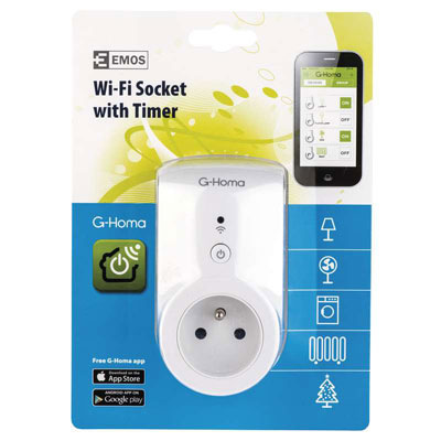 Dálkově ovládaná zásuvka EMOS G-Homa s Wi-Fi