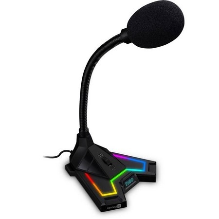 Mikrofon Connect IT NEO RGB ProMIC černý