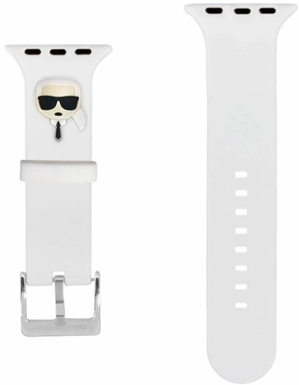 Řemínek Karl Lagerfeld Karl Head na Apple Watch 38/40/41mm bílý