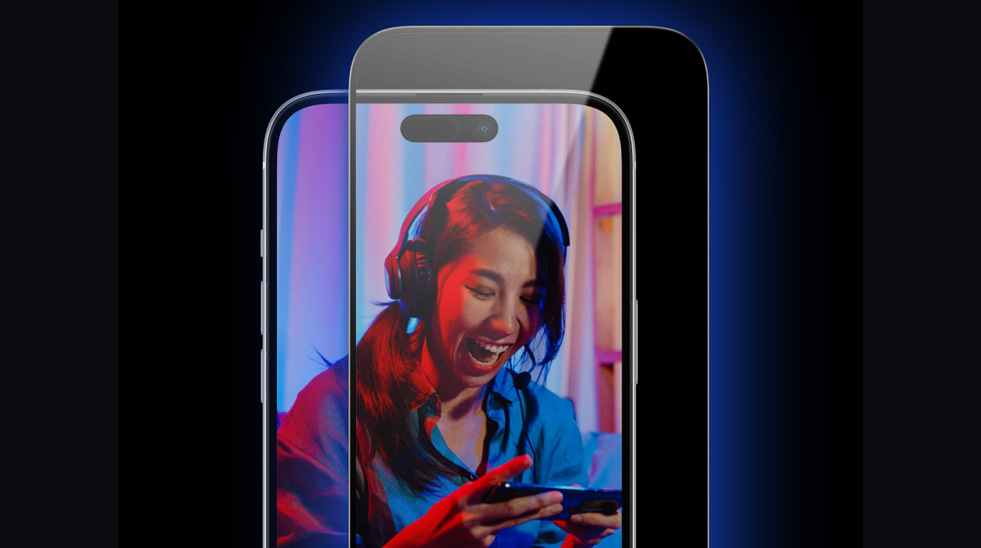 Tvrzené sklo PanzerGlass EyeCare na Apple iPhone 15 Pro Max s instalačním rámečkem
