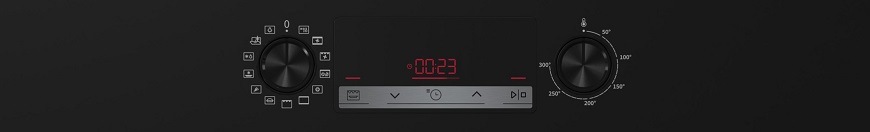 Vestavná trouba Mora VT544DB, černá, ovládací panel