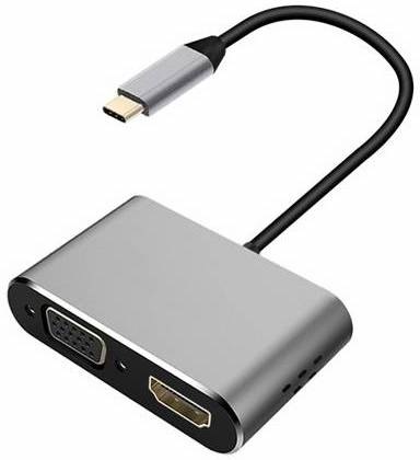 Redukce PLATINET USB-C/HDMI, VGA šedá Redukce PLATINET USB-C/HDMI, VGA šedá