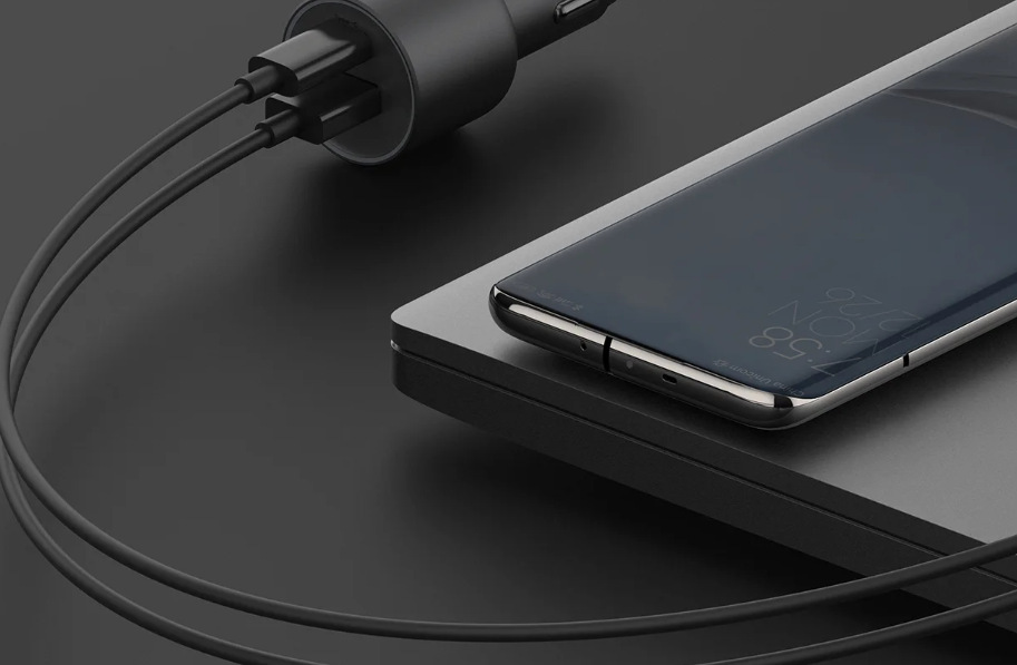 Adaptér do auta Xiaomi 67W, USB + USB-C černý Adaptér do auta Xiaomi 67W, USB + USB-C černý