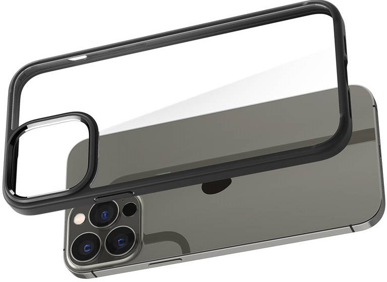 Kryt na mobil Spigen Crystal Hybrid na Apple iPhone 13 Pro Max černý/průhledný Kryt na mobil Spigen Crystal Hybrid na Apple iPhone 13 Pro Max černý/průhledný