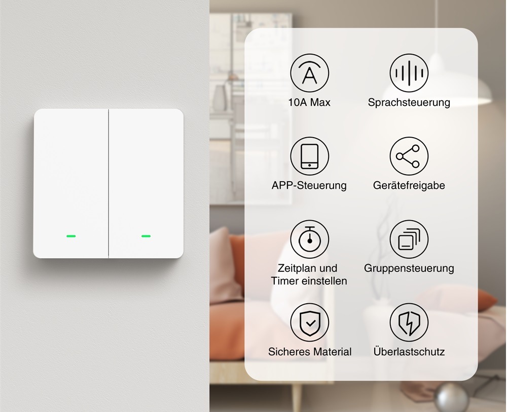 Vypínač Gosund SW9 Smart Wi-Fi Tuya bílý Vypínač Gosund SW9 Smart Wi-Fi Tuya bílý