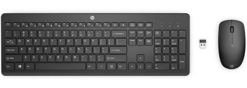 Klávesnice s myší HP 230, CZ/SK layout černá