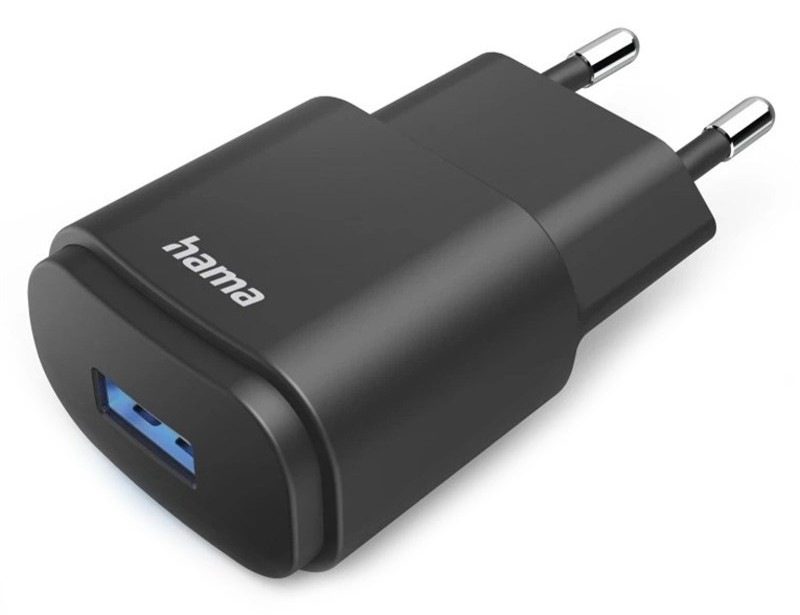 Nabíječka do sítě Hama USB-A, 6 W, 1,2 A - černá