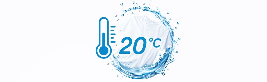 Pračka Indesit TI512EGMTCS bílá Logo pro praní na 20 °C.