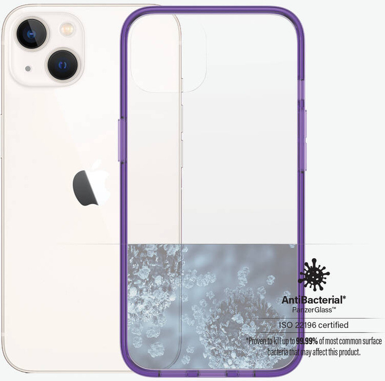 Kryt na mobil PanzerGlass ClearCaseColor na Apple iPhone 13 fialový/průhledný Kryt na mobil PanzerGlass ClearCaseColor na Apple iPhone 13 fialový/průhledný