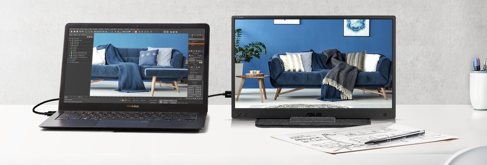 Monitor Asus ZenScreen MB166B černý