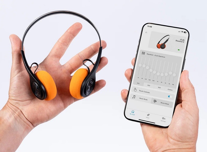 Sluchátka JLab Rewind Wireless Retro 2 černá Sluchátka JLab Rewind Wireless Retro 2 černá