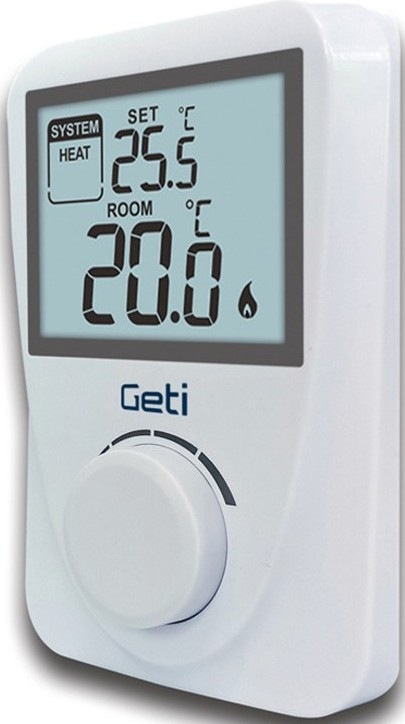 Termostat Geti GRT01, drátový - bílý