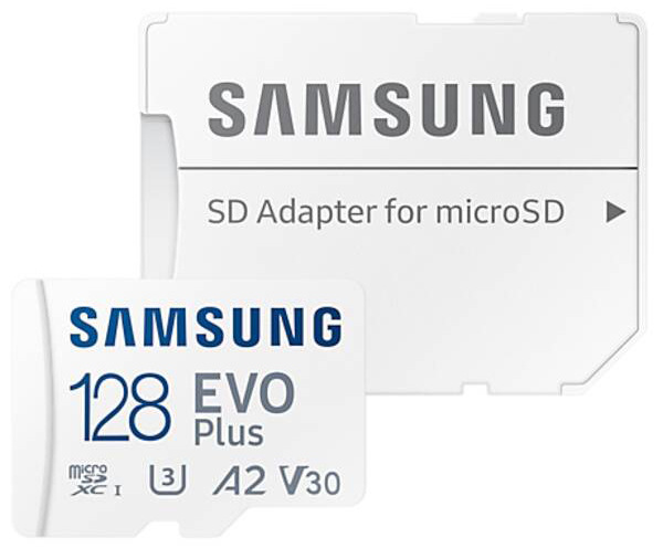 Paměťová karta Samsung Micro SDXC EVO Plus 128GB UHS-I U3 (130R/30W) + SD adaptér