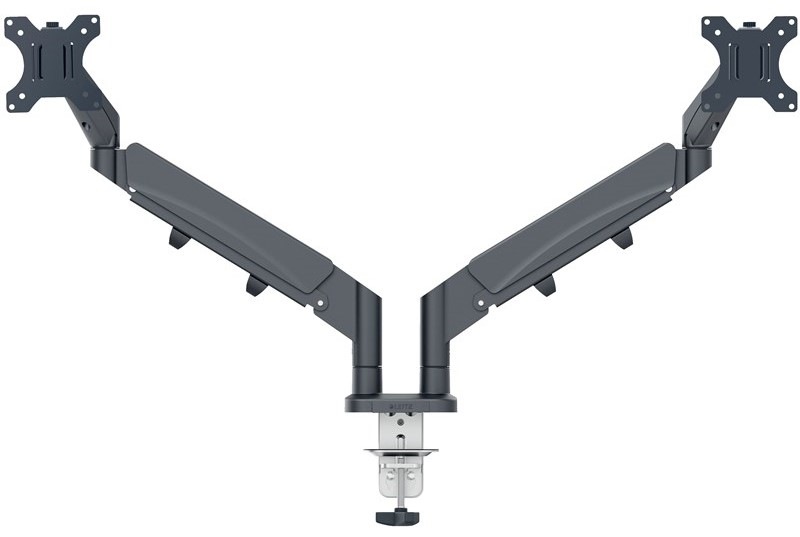 Držák Leitz Ergo na 2 monitory 17" až 32", nosnost 9 kg - šedý