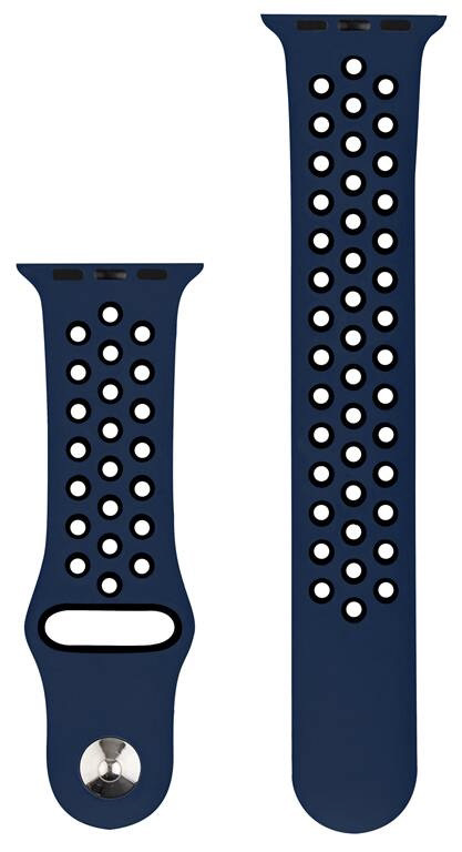 Řemínek RhinoTech na Apple Watch 38/40/41 mm černý/modrý