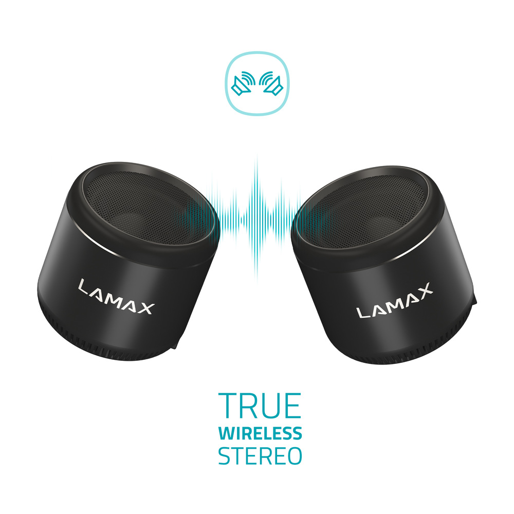 Přenosný reproduktor LAMAX Sphere2 Mini, micro USB černý Přenosný reproduktor LAMAX Sphere2 Mini, micro USB černý