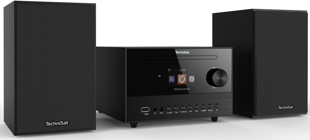 Mikrosystém TechniSat CLASSIC 800 CD IR, DAB+ z čelní strany