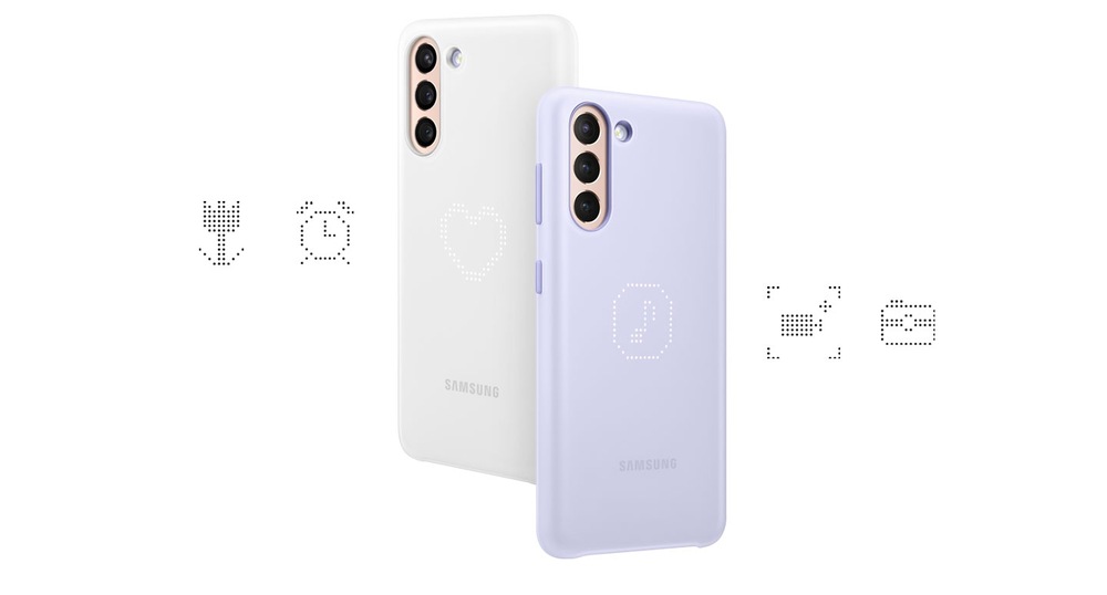 Kryt na mobil Samsung LED Cover na Galaxy S21 5G bílý Kryt na mobil Samsung LED Cover na Galaxy S21 5G bílý