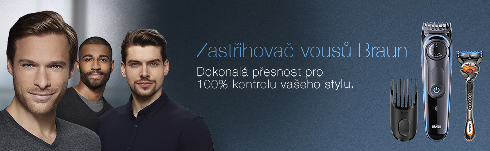 Zastřihovač vousů Braun BT3040 černý/modrý