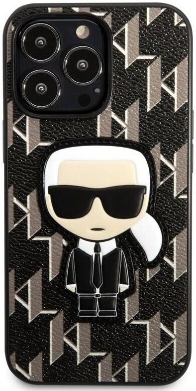 Kryt na mobil Karl Lagerfeld Monogram Ikonik na Apple iPhone 13 Pro černý