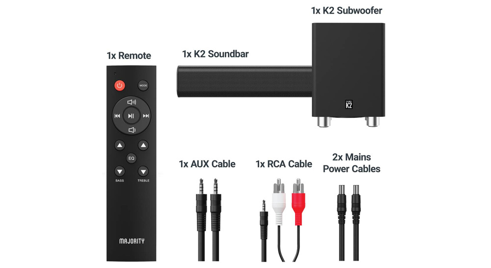 Soundbar Majority K2 bílý