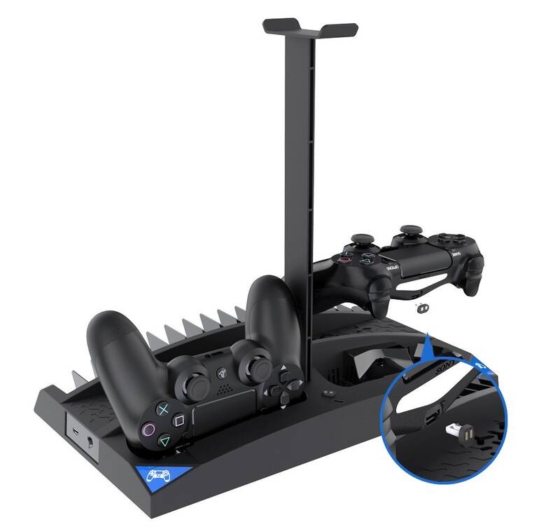 Dokovací stanice iPega P4009 s chlazením pro PS4/PS4 Slim černá Dokovací stanice iPega P4009 pro PlayStation 5 / PlayStation 4