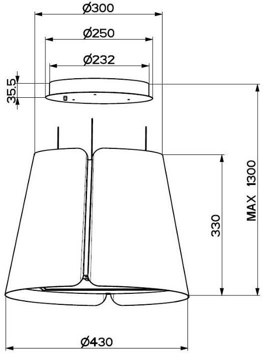 Odsavač par Faber BEAT WH MATT F45 bílý