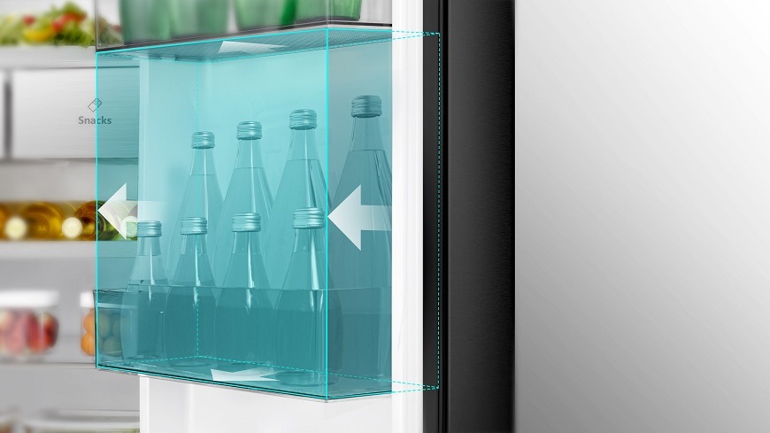 Americká lednice Hisense RS818N4TFC černá Americká chladnička Hisense RS818N4TFC, černá, XXL přihrádka
