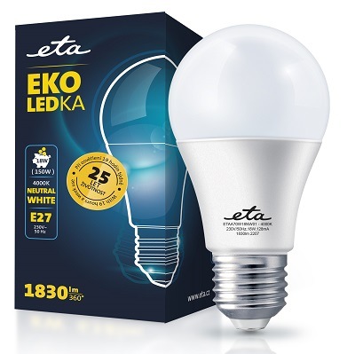 Žárovka LED ETA EKO LEDka klasik 18W, E27, neutrální bílá
