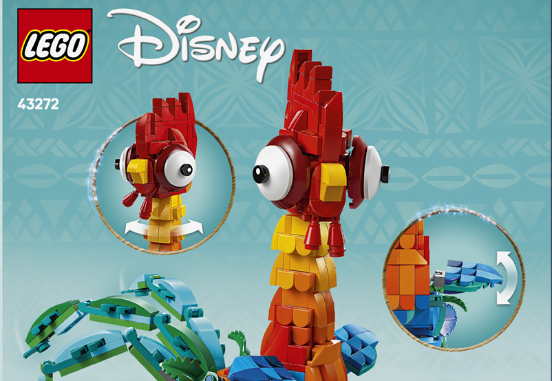 Stavebnice LEGO® │ Disney 43272 Heihei Aplikace LEGO Builder nabízí interaktivní 3D návod a pomůže dětem od 9 let při stavění i sledování postupu