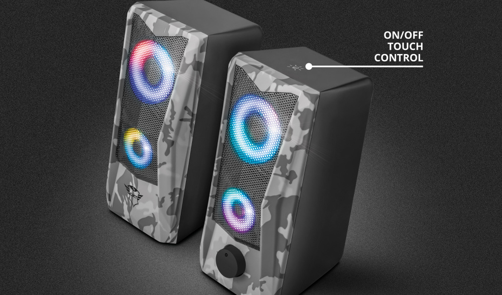 Reproduktory Trust GXT 606 Javv RGB-Illuminated 2.0 šedé Reproduktory Trust GXT 606 Javv RGB-Illuminated 2.0 šedé