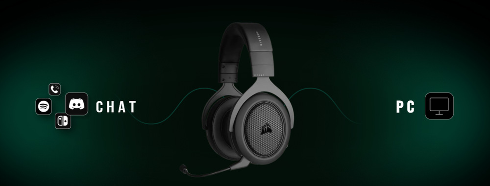 Headset Corsair HS70 Bluetooth černý
