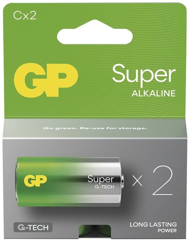 Baterie alkalická GP Super C (LR14), 2 ks