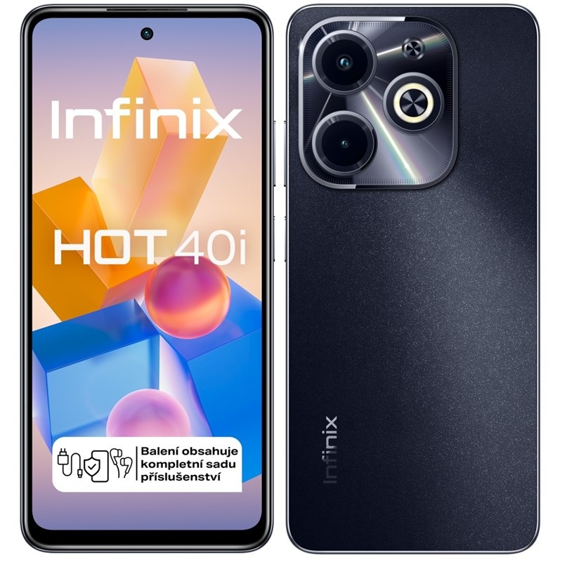 Mobilní telefon Infinix Hot 40i 4 GB / 128 GB černý Mobilní telefon Infinix Hot 40i 4 GB / 128 GB černý