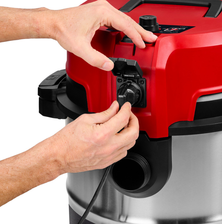 Automatická zásuvka vysavače Einhell TE-VC 5090 SACL pro připojení elektrického nářadí