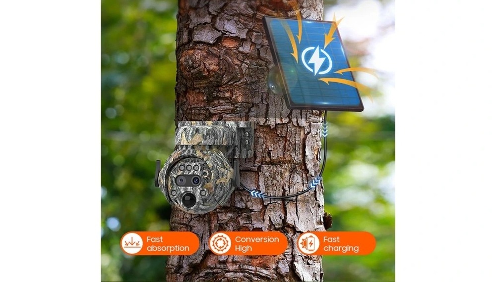 IP kamera Viking HDs04 4G šedá/maskáčová Viking HDs04 4G je díky slotu na SIM kartu a solárnímu napájení mimořádně nezávislá