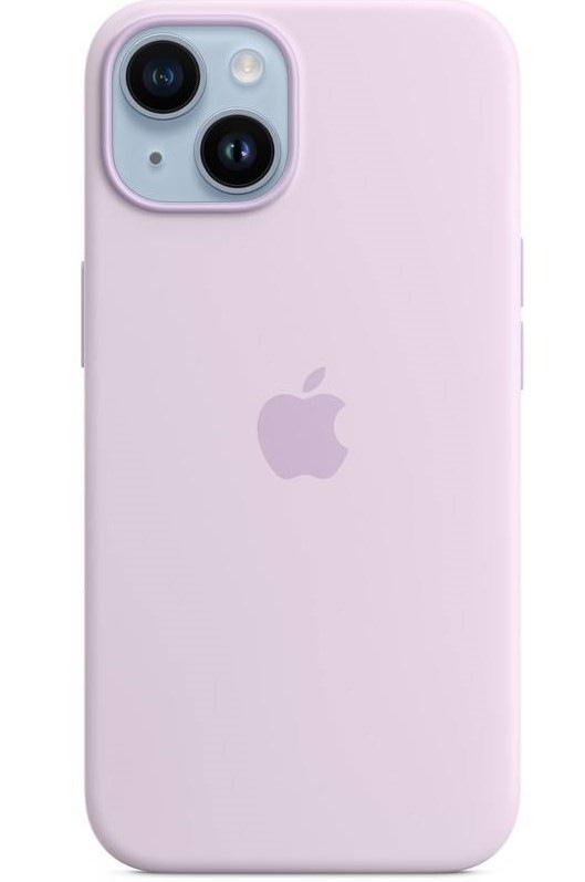 Kryt na mobil Apple Silicone Case s MagSafe pro iPhone 14 - šeříkově modrý