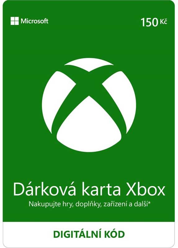 Microsoft Xbox dárková karta 300 Kč - elektronická licence Xbox dárková karta 150 Kč